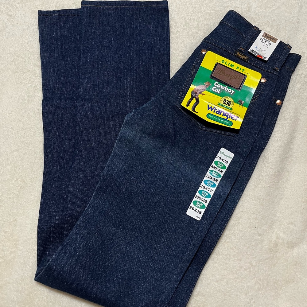 Wrangler Men Jeans Slim Straight Dark Blue Denim